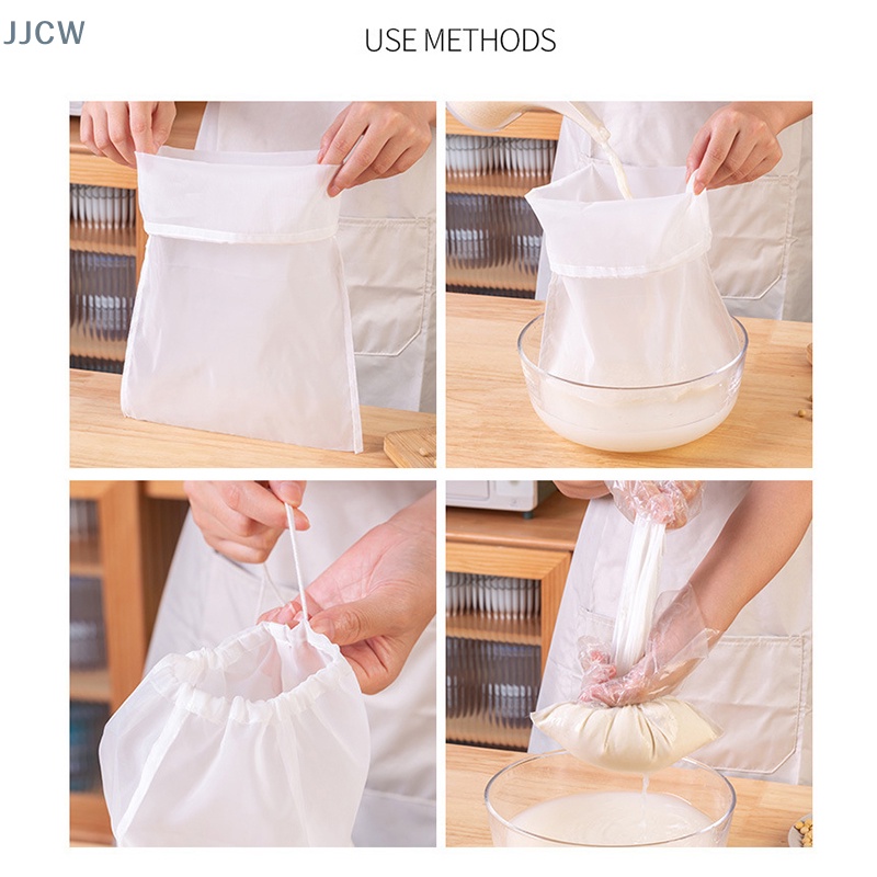 Bộ 2 Túi Lọc Sữa Phô Mai / Sữa Đậu Nành Bằng nylon Có Thể Tái Sử Dụng Cho Nhà Bếp qqw