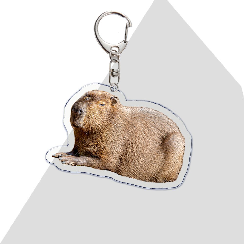 Móc khóa Cute Cartoon Animal Capybara Acrylic Hoạt Hình Động Vật Dễ Thương