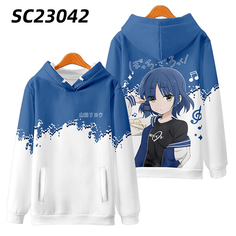 Áo hoodie Tay Dài In Họa Tiết anime bocchi the rock 3d Thời Trang unisex