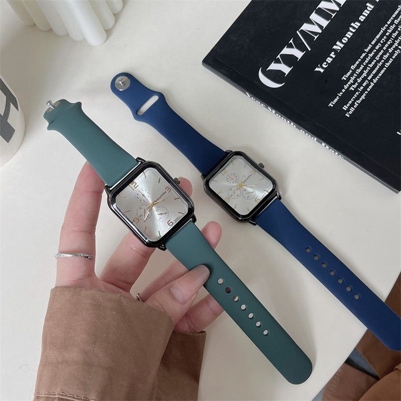 Đồng Hồ Đeo Tay Mặt Vuông Lớn Thời Trang Cho Nữ