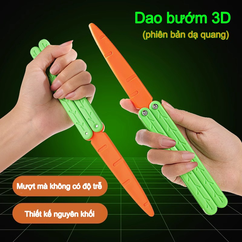 Dao bướm in 3D/đồ chơi dao cà rốt 3D/đồ chơi mô hình đồ chơi dao in hình bướm 3D vui nhộn và giảm că