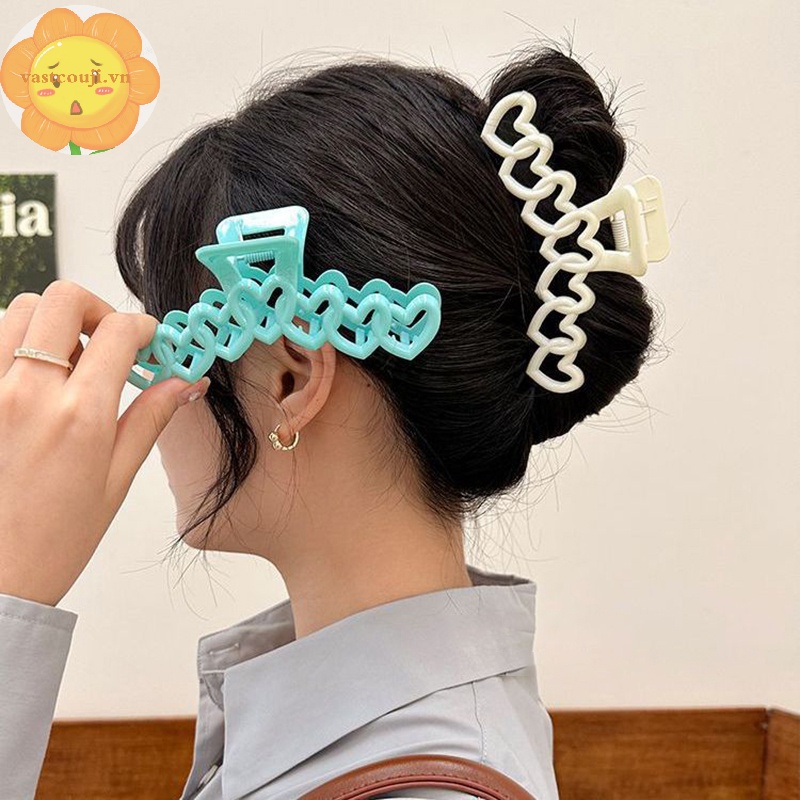 Vastji Kẹp Tóc Hình Trái Tim Nhiều Màu Sắc Ngọt Ngào vn