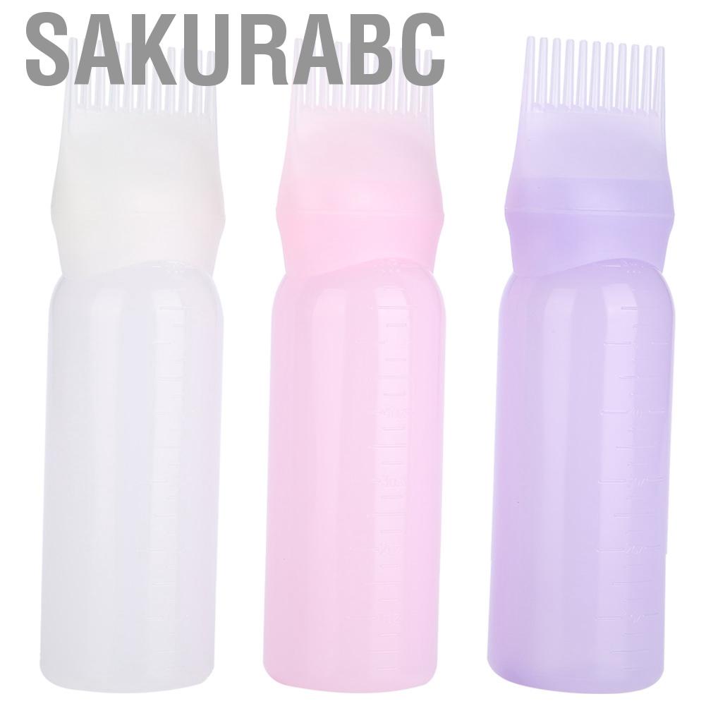Sakurabc 160ml Hair Dyeing Bottle Brush Shampoo Color Oil Comb Applicator Tool P HPT