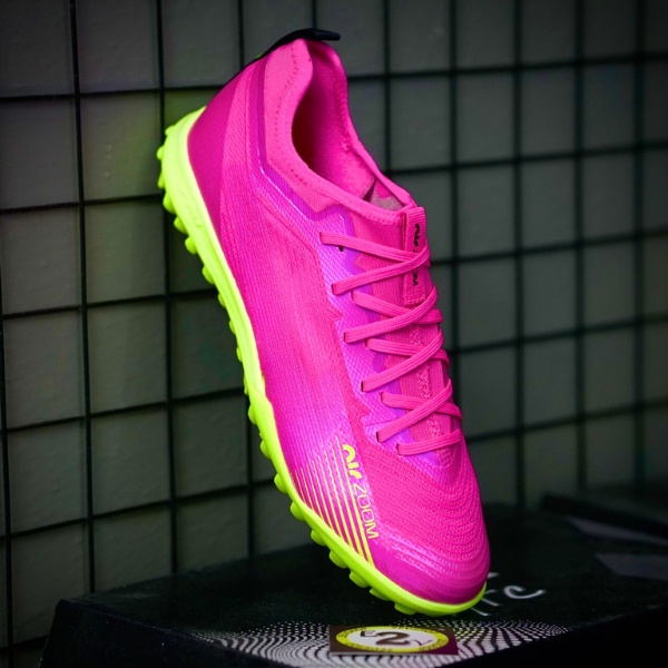 Giày bóng đá Air Zoom Mer Vapor 15 Pro Trắng Xanh, giày đá banh cỏ nhân tạo nam đã khâu đế - 2EVSHOP