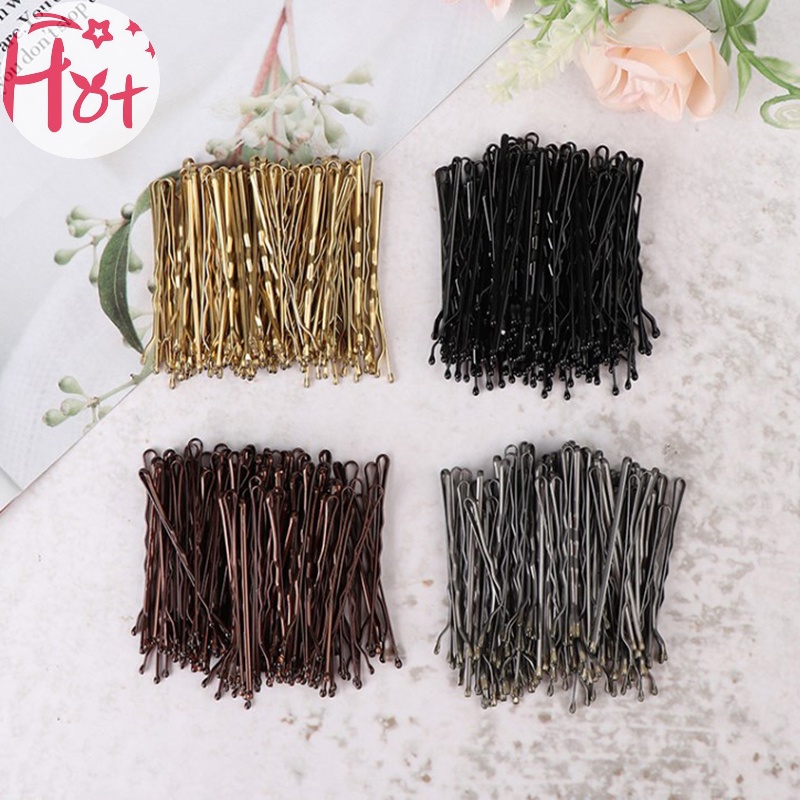Jr Set 50 Kẹp Tăm Chữ u Màu Vàng Dùng Tạo Kiểu Tóc Thời Trang Cho Nữ vn