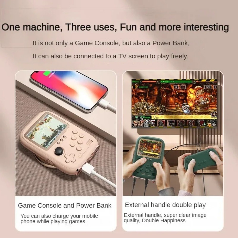 Máy Chơi game Cầm Tay Màn Hình lcd 3.2 inch 10000. 6000mahMáy Chơi game retro 2 Người Chơi Hỗ Trợ 2 Người Chơi