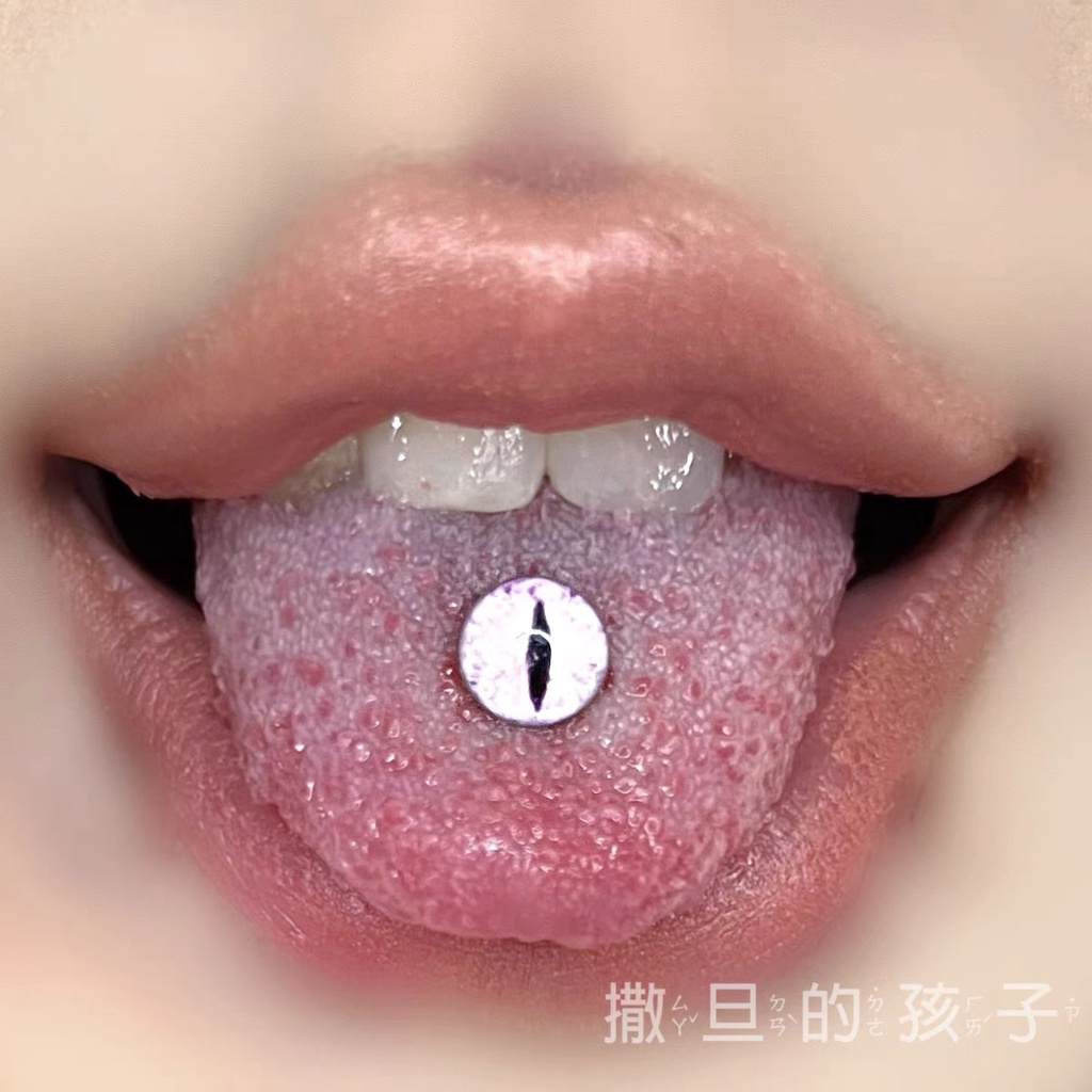 Nhẫn Thép Titan Đeo Lưỡi / Lưỡi / Lưỡi / Lưỡi / Móng Tay hot girl Cá Tính