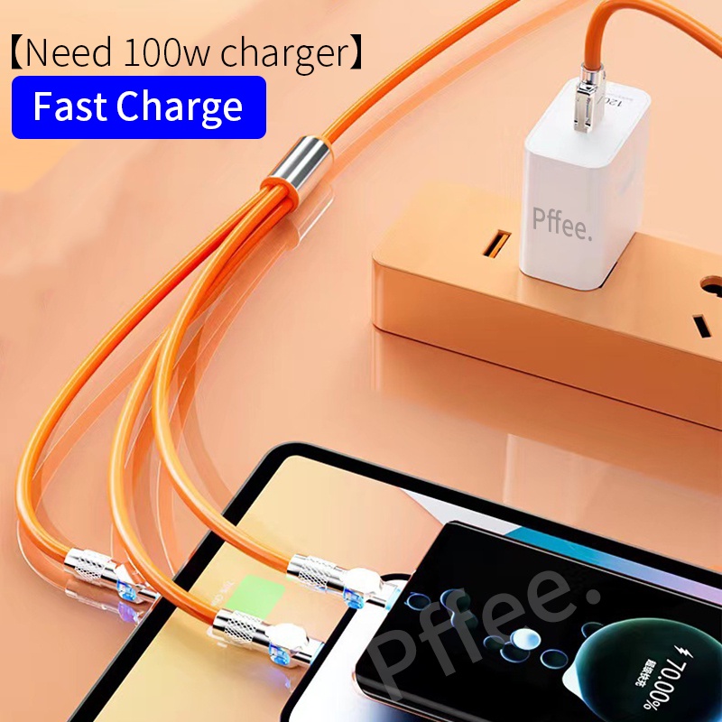 Giày Thể Thao pffee 180° Thời Trang Năng Động° Dây Cáp Sạc Nhanh usb c 3 Trong 1 120w 6a