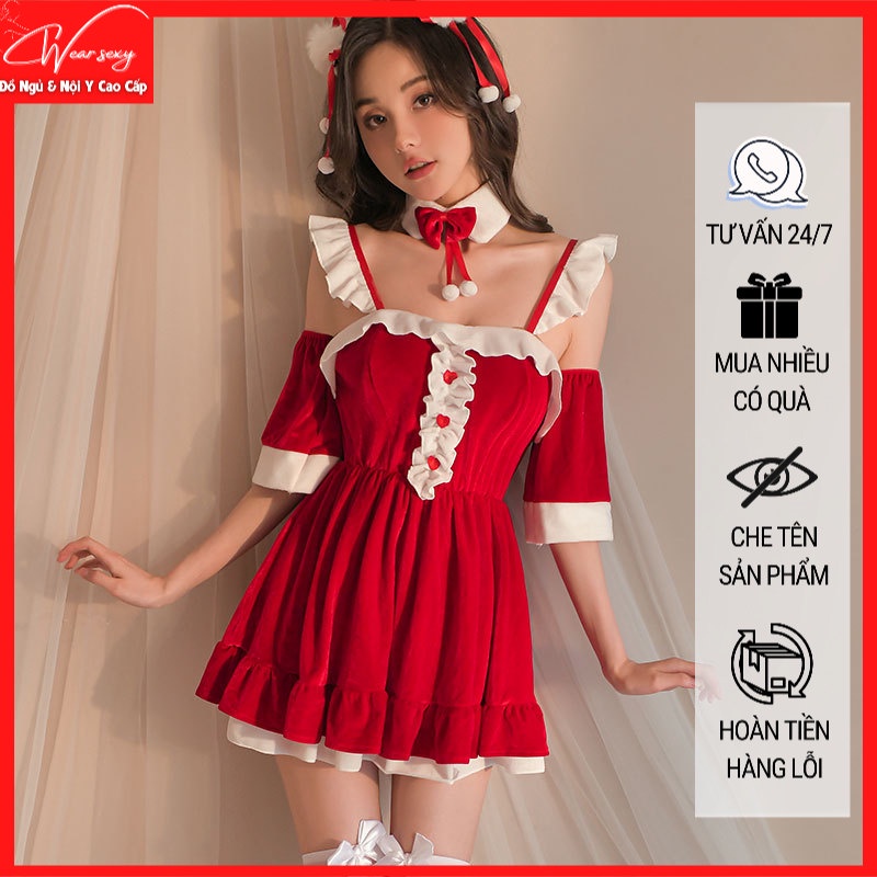 Cosplay Nữ Hầu Gái Giáng Sinh Gợi Cảm Quyến Rũ 2044 [CWEAR.SEXY]