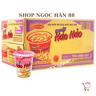 Thùng 24 Mì ly ăn liền HẢO HẢO tôm chua cay 67g