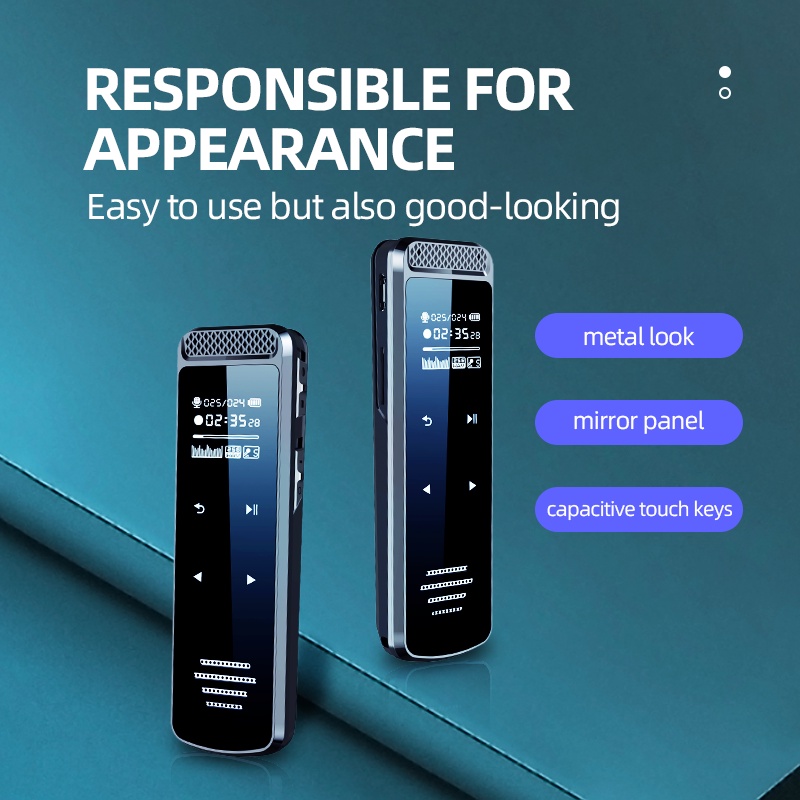 Máy Ghi Âm Kỹ Thuật Số mp3 32gb / 64gb / 128gb / 256gb Giảm Tiếng Ồn