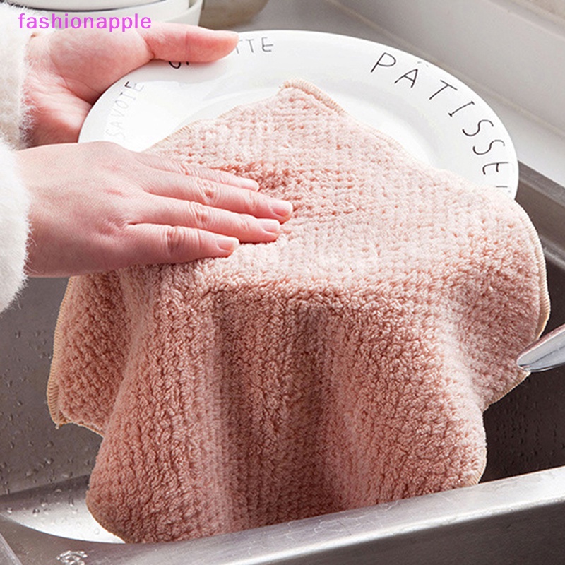 Khăn Lau Bếp Thời Trang Siêu Thấm Hút Bằng Vải San Hô Lông Cừu San Hô