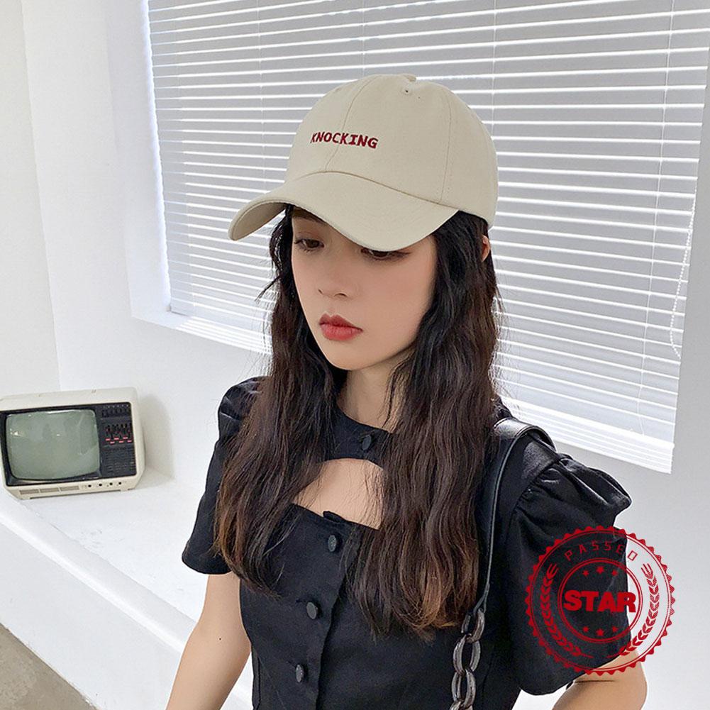 Mũ Lưỡi Trai Màu Trơn Thêu Chữ Thời Trang Hàn Quốc b5t2