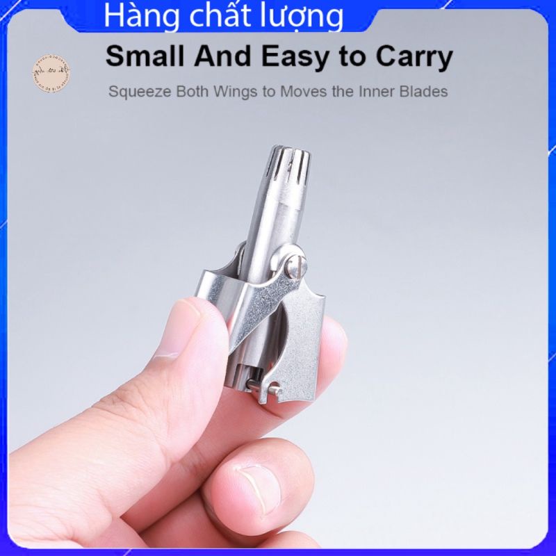 Dụng cụ tỉa lông mũi inox chống rỉ tiện lợi nhỏ gọn dễ mang theo