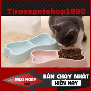 [❌GIÁ SỈ❌] Bát ăn cho chó mèo, bát nhựa hình xương ❤️