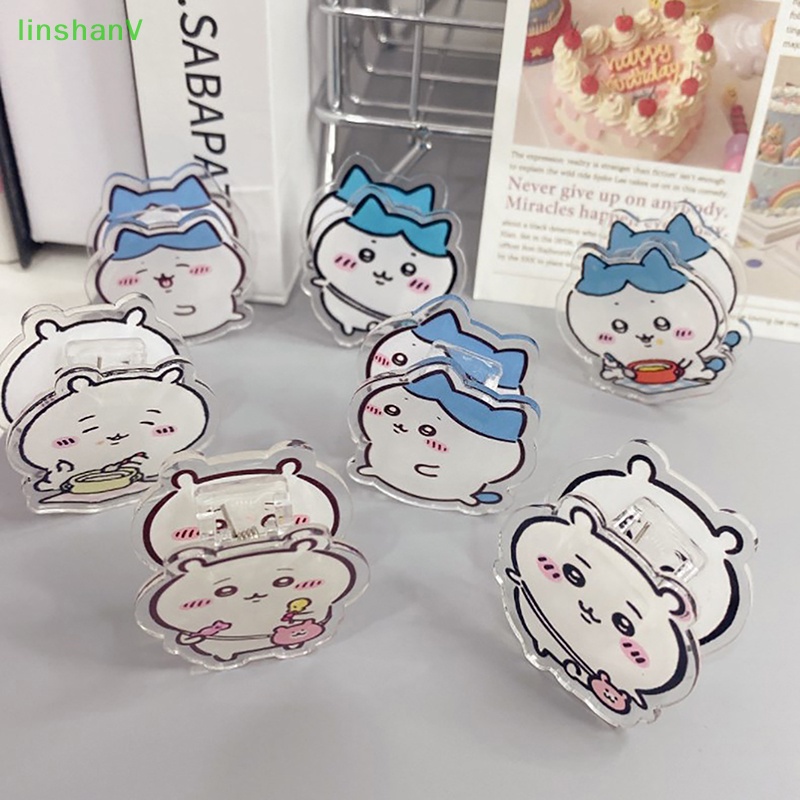 Kẹp Gấp Hai Mặt Bằng acrylic In Hình Gấu Hoạt Hình chiikawa usagi hachiware Dễ Thương Cho Học Sinh