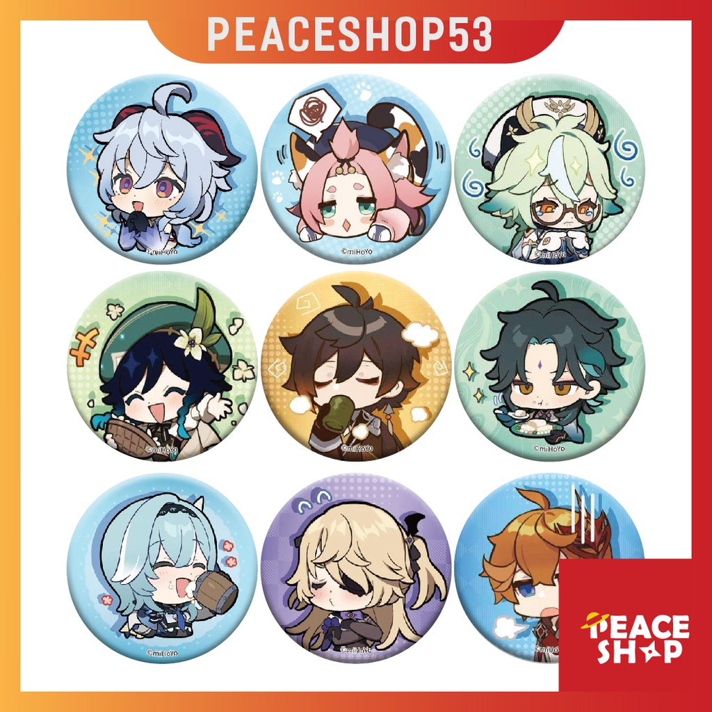 Huy hiệu Genshin Impact Lấp Lánh Huy Hiệu Game Genshin Impact Phụ Kiện Anime Manga Ver 1 HH21