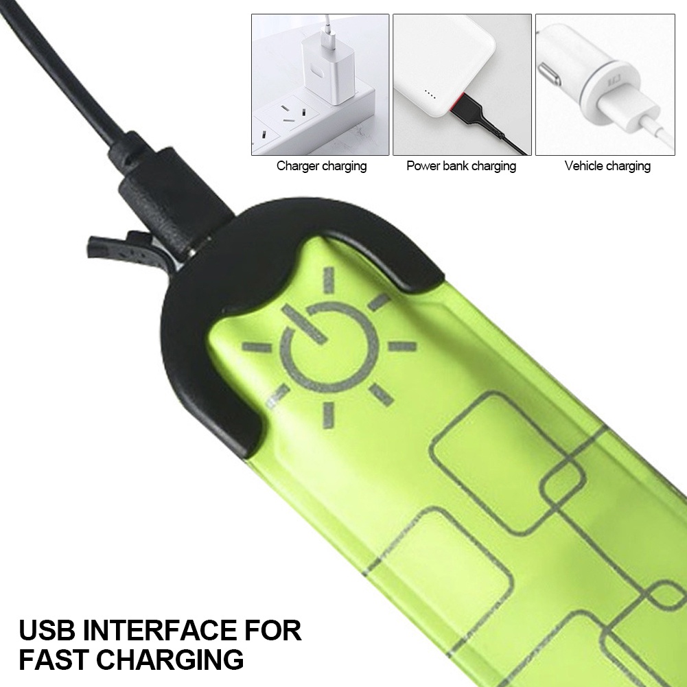 Vòng Đeo Tay Chạy Bộ Có Đèn led Phát Sáng Ban Đêm Sạc Cổng usb An Toàn