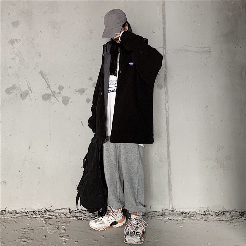 Áo Khoác Gió 2 Lớp Nam Nữ Mặc Được 2 Mặt, Áo Khoác Unisex 2 Mặt Có Mũ Liền Phối Logo Hem Fashion