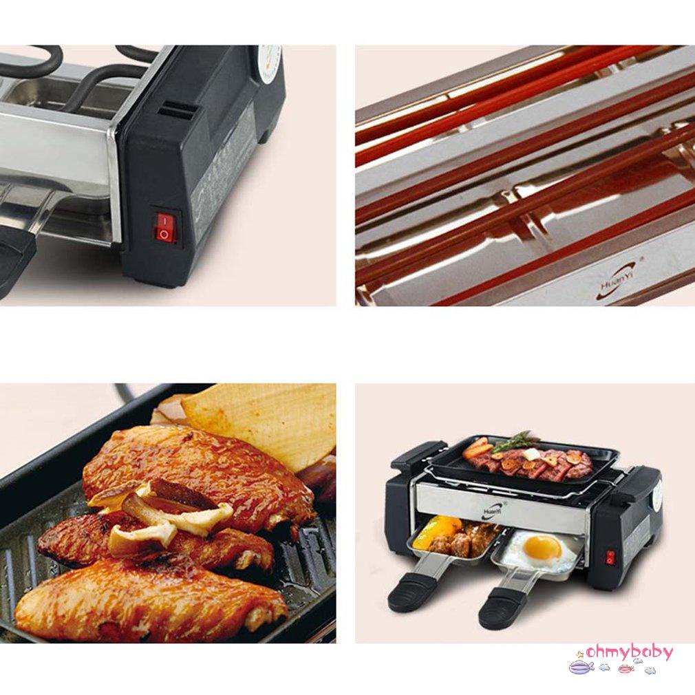 Bếp nướng gia đình chống dính công suất cao 1000W Raclette không khói