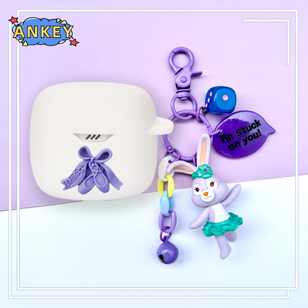 For JBL Tune Flex 225 220 Earphone Silicone Case Cute Dragon Earbuds Soft Protective Headphone Cover Headset Skin with Pendant