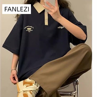 FANLEZI thun áo áo polo nữ Thời trang hàn quốc A23K06N 34Z230821