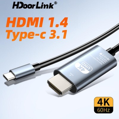 Hdoorlink Cáp Chuyển Đổi Type C Sang hdmi video 4k 30hz hd Dài 2m Tương Thích Với dell samsung i / Phe