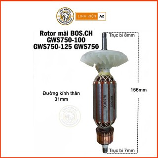 Rotor mài bosch gws750-100, gws 750-125, gws 750 - tặng chổi than