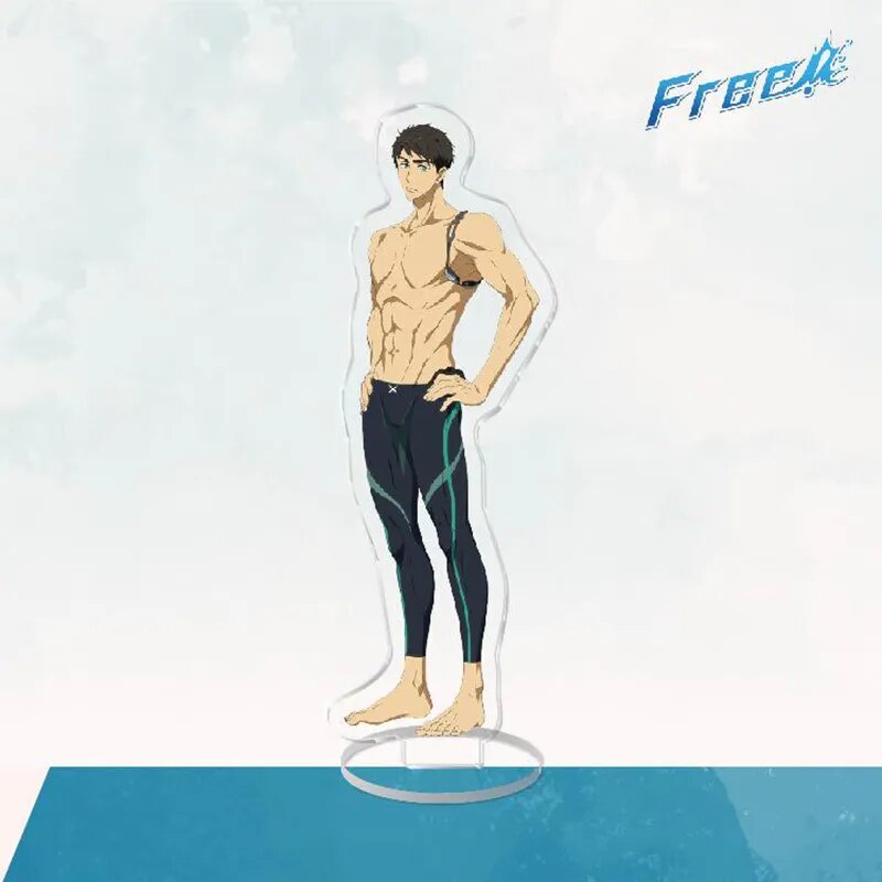 Mô hình Standee Height Free! Seijuurou Mikoshiba, Makoto Tachibana, Rei Ryugazaki Phụ kiện trang trí để bàn góc học tập