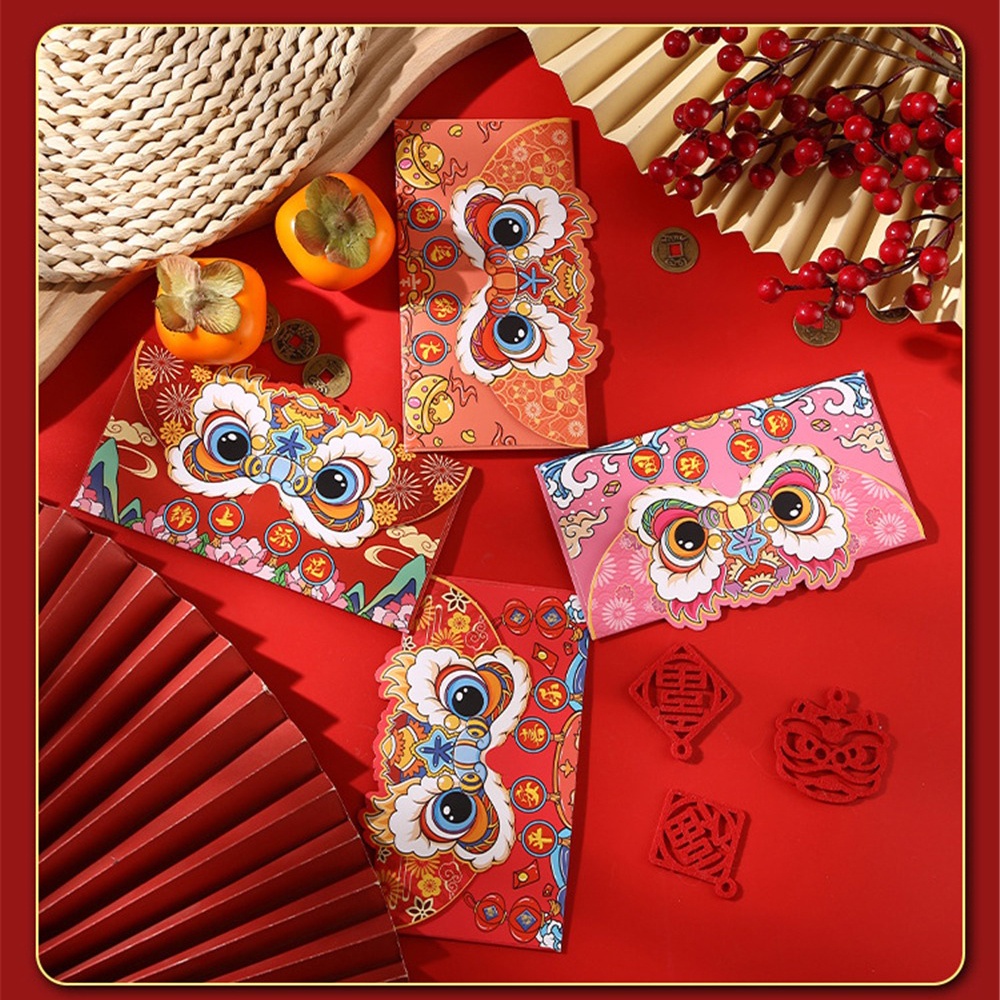 Bao Lì Xì Năm Mới Màu Đỏ May Mắn Phong Cách Trung Hoa