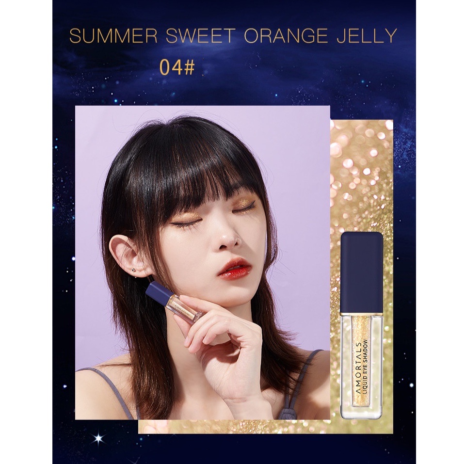 Bộ Phấn Mắt Amortals Đôi Mắt Long Lanh Lấp Lánh Bốn Màu Bột Siêu Sáng Bóng Tằm Làm Sáng Mắt Bộ Phấn Mắt