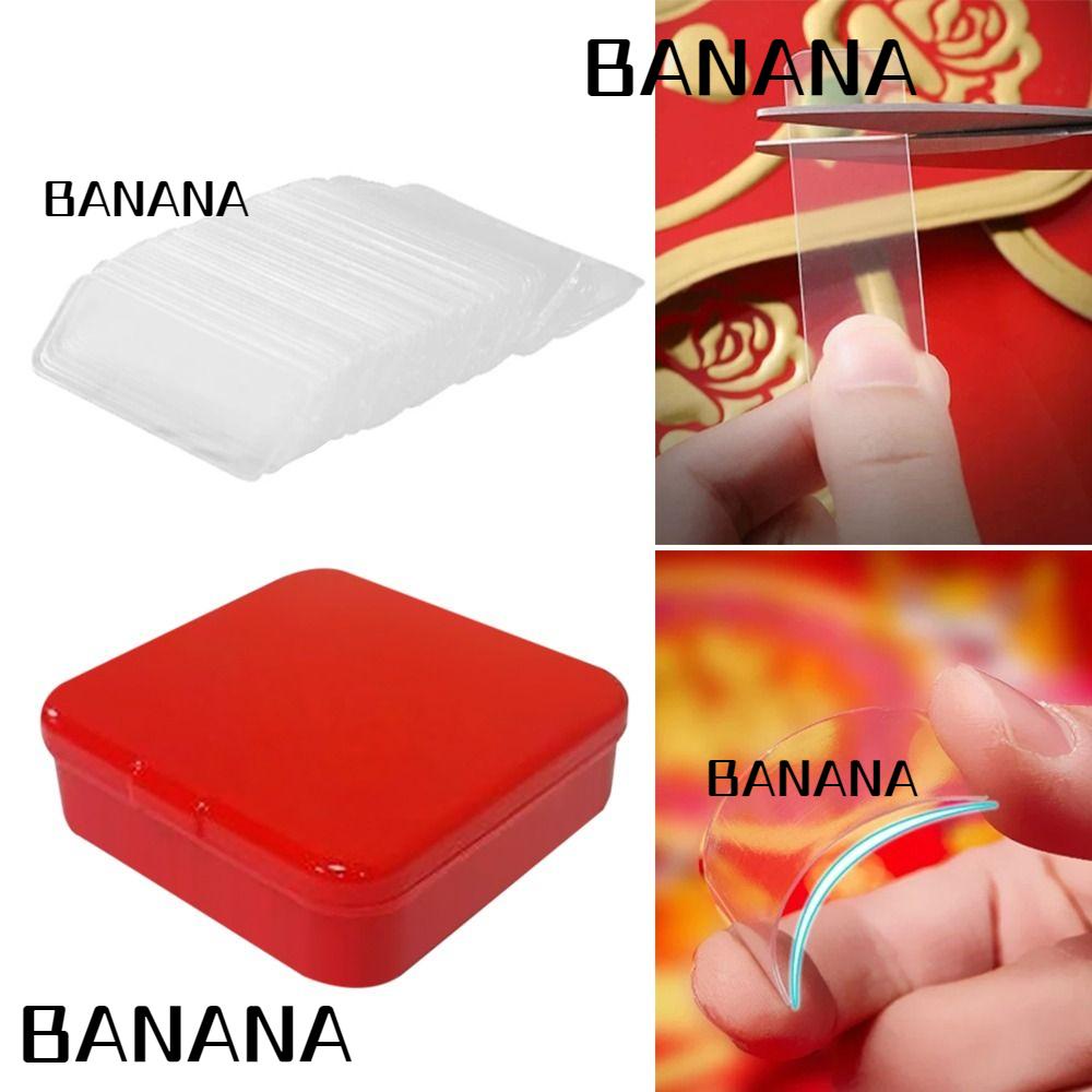 BANANA1 60 Chiếc Băng Dính Hai Mặt, Miếng Dán Tường Nano Chống Thấm Nước Chống Đánh Dấu, Dễ Dàng Bảo
