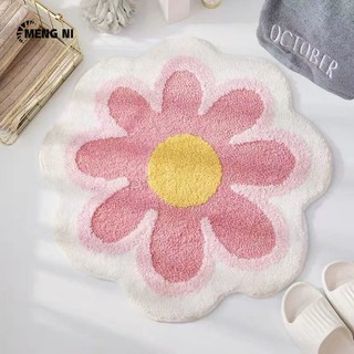 Thảm Chùi Chân Dày Dặn Thấm Hút Tốt In Họa Tiết Hoa Xinh Xắn