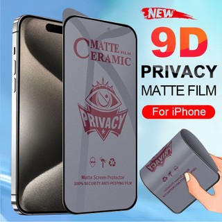 Kính Cường Lực Gốm Dẻo AG chống nhìn trộm Bảo Vệ Màn Hình Cho Iphone 15 11 12 13 14 Pro Max Xr X Xs Max 6 6s 7 8 Plus Se 2020
