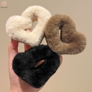 Kẹp càng cua hình trái tim bằng nhung mềm mại thời trang thu đông