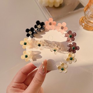 Kẹp Tóc Mini Hình Hoa Đính Đá Dễ Thương Cho Nữ