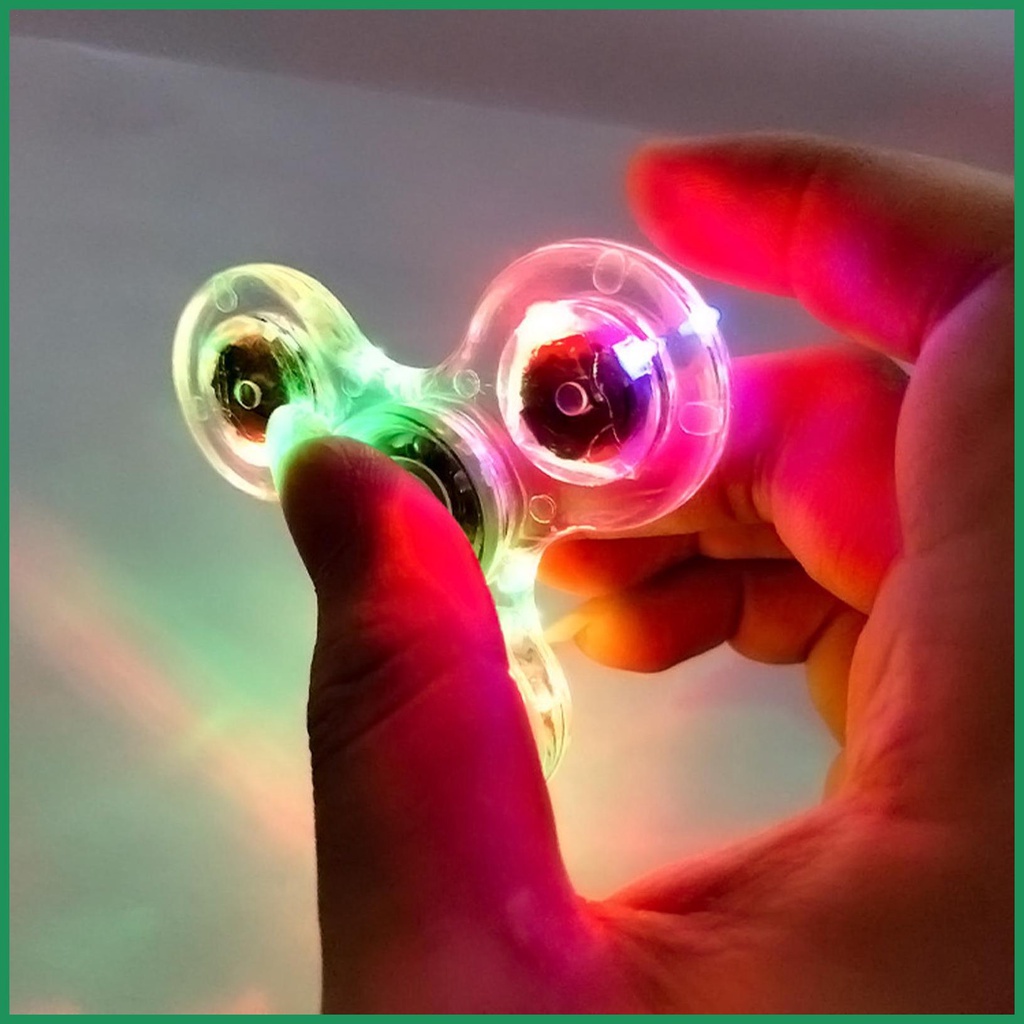 LED Light Up Fidget Spinner Light Finger LED Light Up Spinner Đèn LED di động Phát sáng trong bóng t