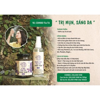 Cao Tía Tô - 100gr hỗ trợ giảm mụn, thâm ná.m,sáng da