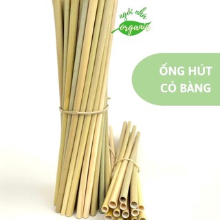 Ống hút cỏ bàng bọc màng giấy từng ống