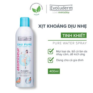 Xịt khoáng Evoluderm Atomiseur Eau Pure 400ml