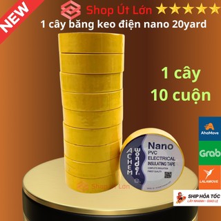 Băng keo điện Nano màu vàng, 20yard 18 mét, 1 cây có 10 cuộn