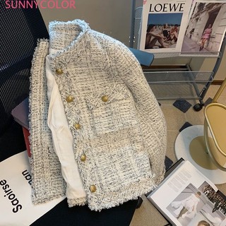 Sunnycolor áo khoác dù áo khoác bomber popular cổ điển trendy casual wjk23a07u4 3z240117