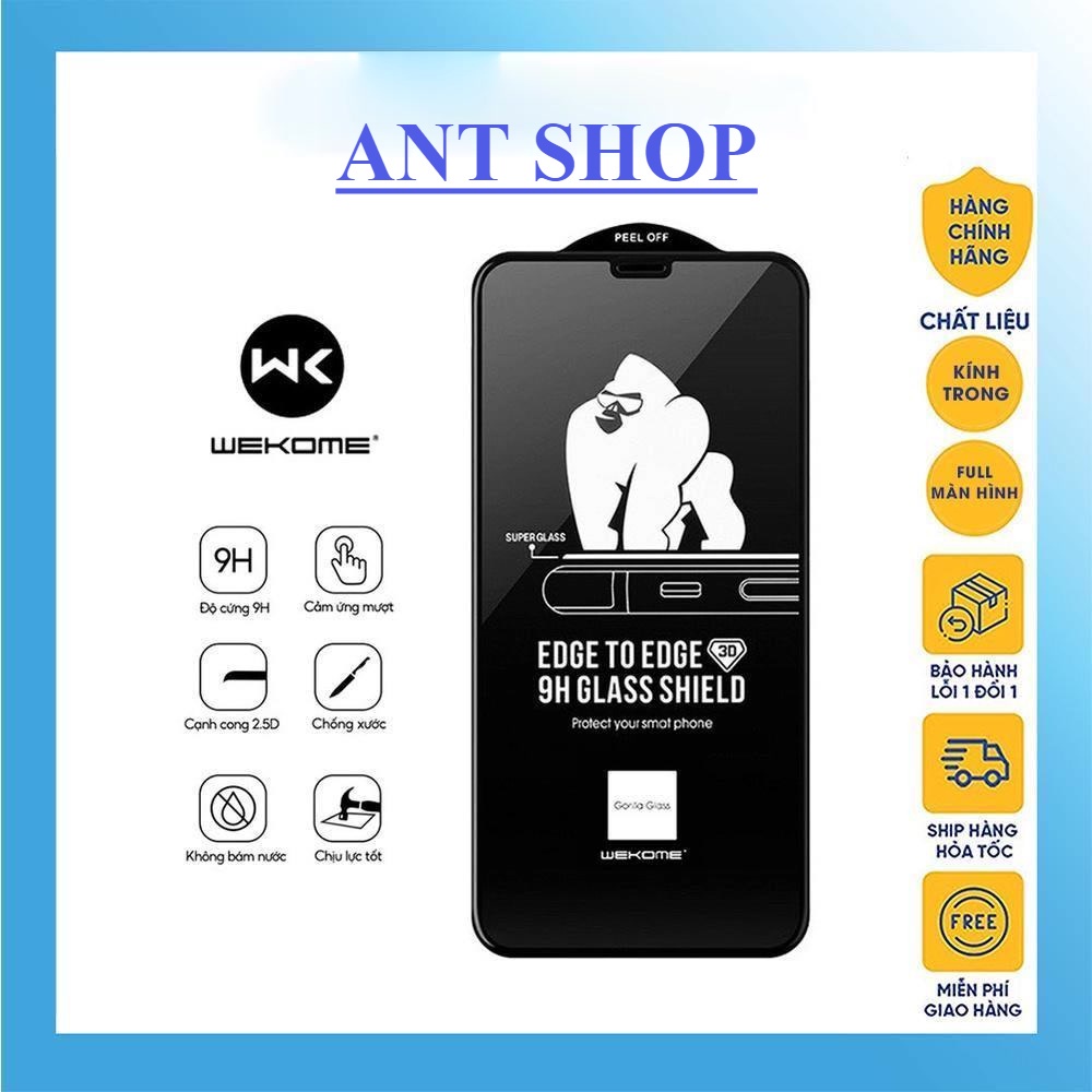 Kính Cường Lực KingKong Chính Hãng Glass 9H full màn hình 7plus/8plus/x/xr/xs/xsmax/11/12/13/14/pro/plus/promax