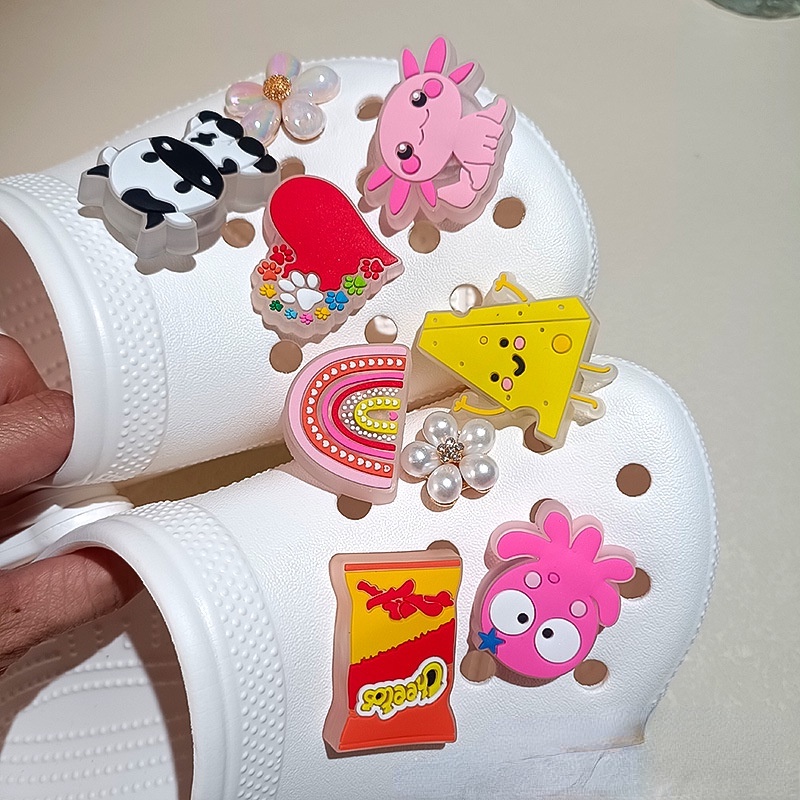 Dễ Thương Ghim Trang Trí Giày Trượt Patin Có Đèn led Phát Sáng Trong Bóng Tối Hình Mariojibitz Crocs charm squirtle