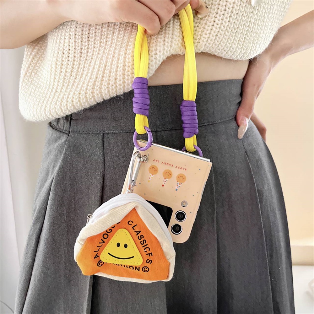 Bao Da Điện Thoại Dạng Ví tpu Mềm Hình Mặt Cười Dễ Thương Cho samsung galaxy z flip 5 4 3 flip3 flip4 z flip5 5g Ốp