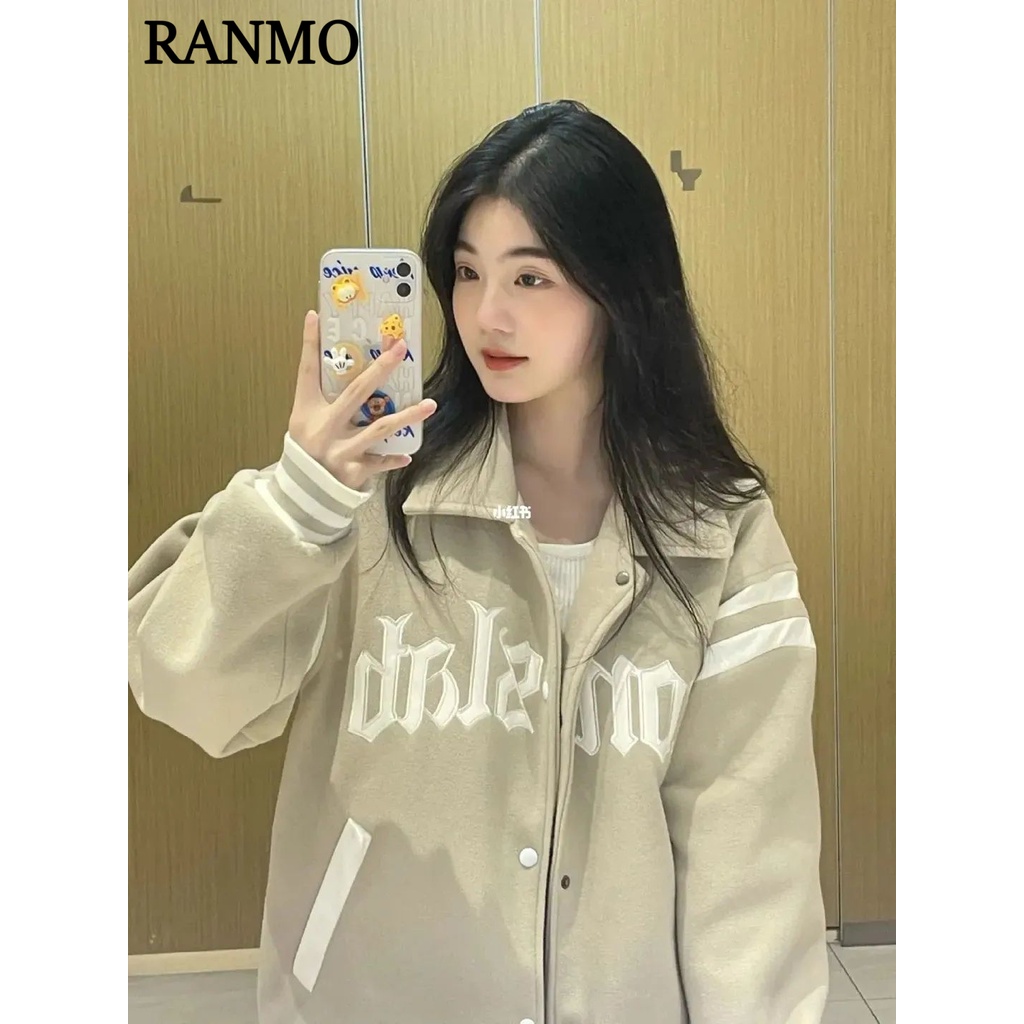 RANMO áo_khoác áo khoác dù Phong cách Hàn Quốc 2023 NEW A26K00J 35Z230901