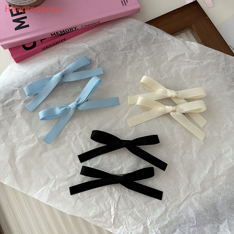 Hanprospree > Set 2 Kẹp Tóc Hình Nơ Ruy Băng Ngọt Ngào Phong Cách Hàn Quốc Cho Nữ