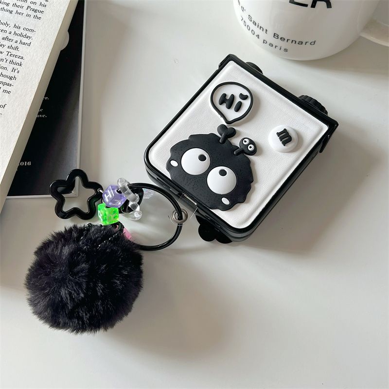 Bao Da Điện Thoại Màu Trắng Thiết Kế Đặc Biệt 3 Trong 1 Có Mặt Dây Cho samsung galaxy z flip 5 4 3 z flip5 zflip5 flip4 flip3 zflip4 zflip3