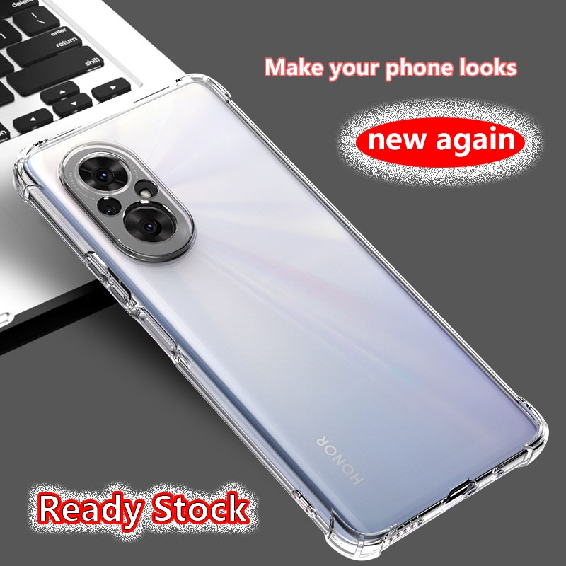 Dành Cho Huawei Honor 50 SE JLH-AN00 Pha Lê Trong Suốt 4 Góc Chống Sốc Cao Su Mềm Jelly Ốp lưng Ốp L