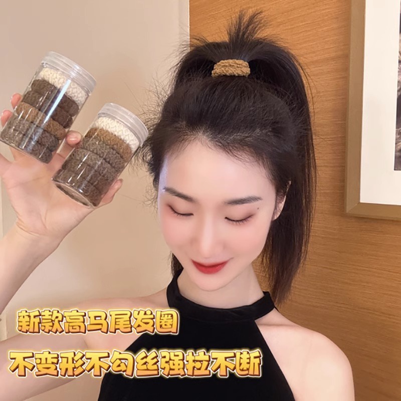 Mới Dây Cột Tóc Cao Su Co Giãn Đính Bóng Lông Dành Cho Nữ